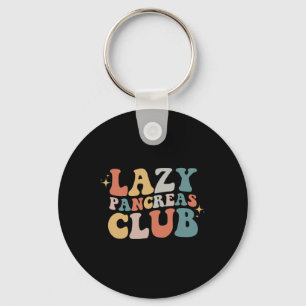 Lazy Pankreas Club Retro Diabetes Bewusstsein Tag Schlüsselanhänger