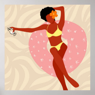 Lazy Pool Day Poster