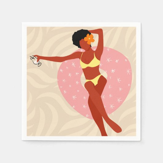 Lazy Pool Day Serviette (Vorderseite)