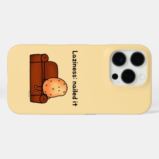 Lazy Potato Cartoon Humor Art Case-Mate iPhone Hülle (Rückseite (Horizontal))