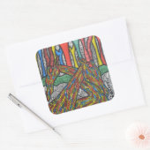 Lazy Quadratischer Aufkleber (Umschlag)