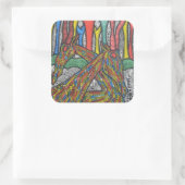 Lazy Quadratischer Aufkleber (Tasche)