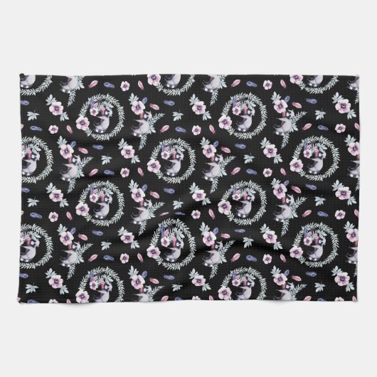 Lazy Raccoon Geschirrtuch (Horizontal)