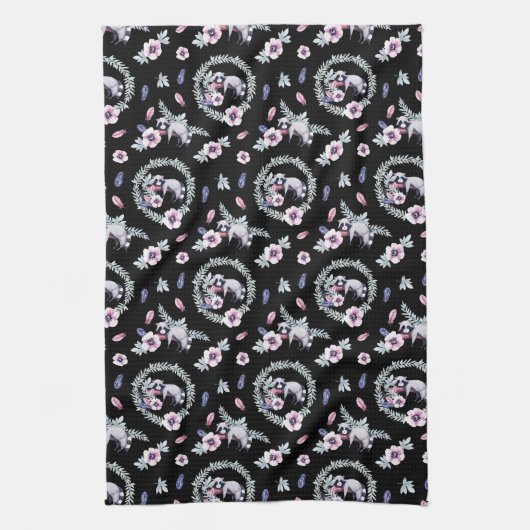 Lazy Raccoon Geschirrtuch (Vertikal)