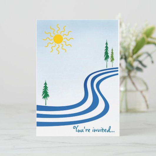 Lazy River Einladung (Stehend Vorderseite)