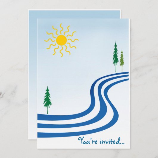 Lazy River Einladung (Vorne/Hinten)