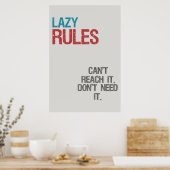 Lazy Rules Poster (Küche)