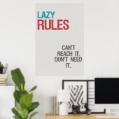 Lazy Rules Poster (Heimbüro)