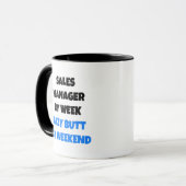 Lazy Sales Manager Joke Tasse (Vorderseite Links)