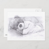 Lazy, schläfriger Teddybär Postkarte (Vorne/Hinten)