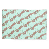 Lazy & Sleepy Niedlich Sloth Design, reversibel Kissenbezug (Rückseite-Links)