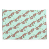 Lazy & Sleepy Niedlich Sloth Design, reversibel Kissenbezug (Rückseite-Rechts)