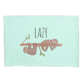 Lazy & Sleepy Niedlich Sloth Design, reversibel Kissenbezug (Vorderseite-Links)