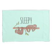 Lazy & Sleepy Niedlich Sloth Design, reversibel Kissenbezug (Vorderseite-Rechts)