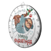 Lazy Sloth Christmas Dartscheibe (Vorderseite rechts)