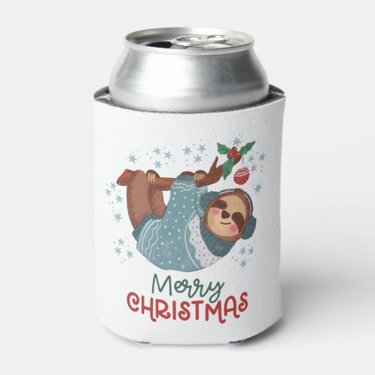 Lazy Sloth Christmas Dosenkühler (Kanne Vorderseite)