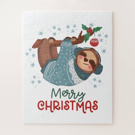 Lazy Sloth Christmas Jigsaw Puzzle (Vertikal)