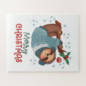 Lazy Sloth Christmas Jigsaw Puzzle (Horizontal)