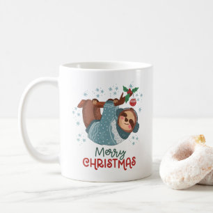 Lazy Sloth Christmas Kaffeetasse