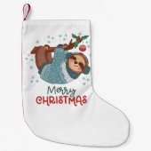 Lazy Sloth Christmas Kleiner Weihnachtsstrumpf (Vorderseite)