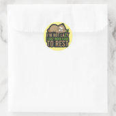 Lazy Sloth Classic Round Sticker (Tasche)