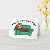 Lazy Sloth Funny Vathers Day Personalisiert Karte (Gelbe Blume)