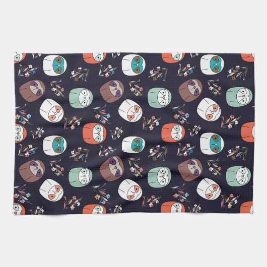 Lazy Sloth Geschirrtuch (Horizontal)