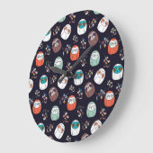 Lazy Sloth Große Wanduhr (Winkel)