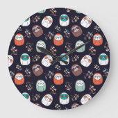 Lazy Sloth Große Wanduhr (Vorderseite)