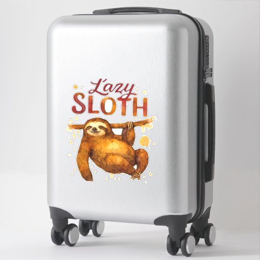 Lazy Sloth in Alcohol Ink Classic T-Shirt Aufkleber (Koffer)