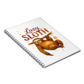 Lazy Sloth in Alcohol Ink Classic T-Shirt Notizblock (Rechte Seite)