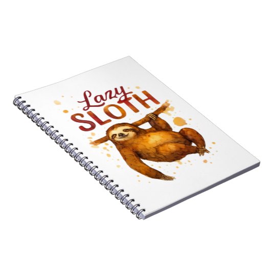 Lazy Sloth in Alcohol Ink Classic T-Shirt Notizblock (Rechte Seite)