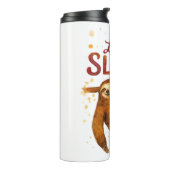 Lazy Sloth in Alcohol Ink Classic T-Shirt Thermosbecher (Nach links gedreht)