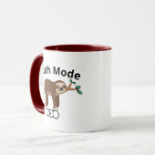 Lazy Sloth Mode Kaffeemaschine Tasse - Funny Anima (Vorderseite Links)