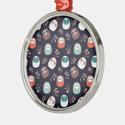 Lazy Sloth Ornament Aus Metall (Links)