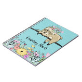 Lazy Sloth Personalisiert Notebook & Journal Notizblock (Linke Seite)