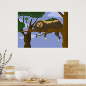 Lazy Sloth Poster (Küche)