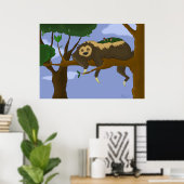 Lazy Sloth Poster (Heimbüro)