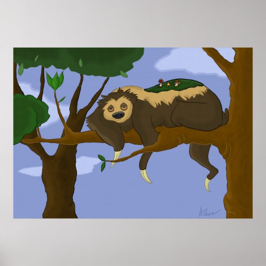Lazy Sloth Poster (Vorne)