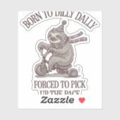 Lazy Sloth Retro Bike Cartoon Aufkleber (Blatt)