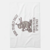 Lazy Sloth Retro Bike Cartoon Geschirrtuch (Vertikal)