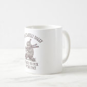 Lazy Sloth Retro Bike Cartoon Kaffeetasse (VorderseiteRechts)