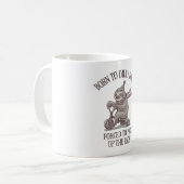 Lazy Sloth Retro Bike Cartoon Kaffeetasse (Vorderseite Links)