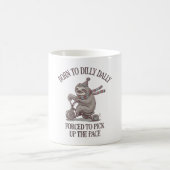 Lazy Sloth Retro Bike Cartoon Kaffeetasse (Mittel)