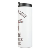 Lazy Sloth Retro Bike Cartoon Thermosbecher (Nach rechts gedreht)