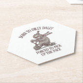 Lazy Sloth Retro Bike Cartoon Untersetzer (angewinkelt)