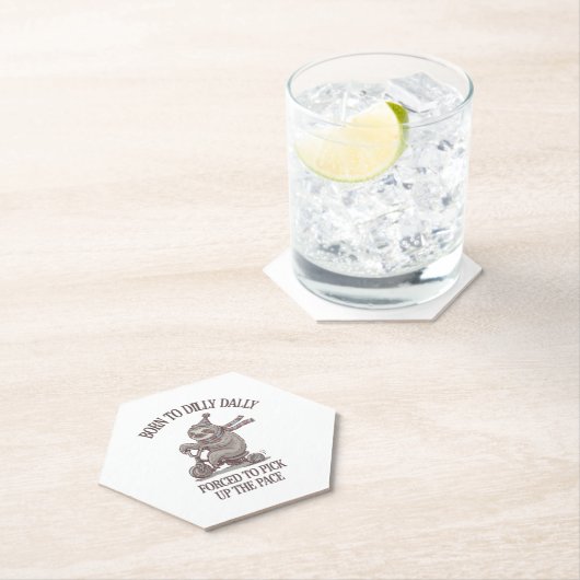 Lazy Sloth Retro Bike Cartoon Untersetzer (Vor Ort)