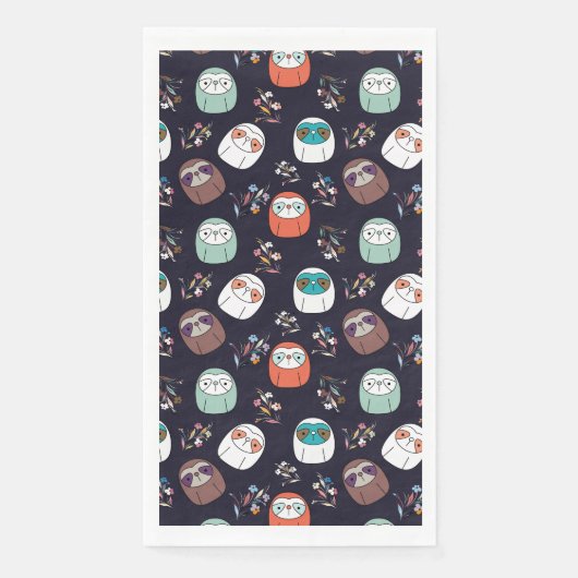 Lazy Sloth Serviette (Vorderseite)