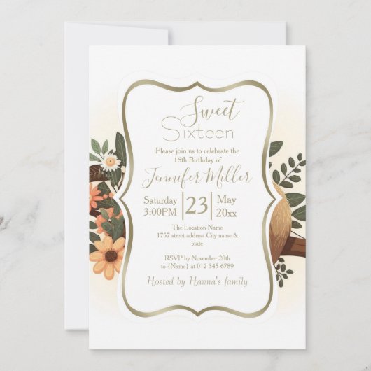 Lazy sloth sleeping on a branch cartoon einladung (Vorderseite)