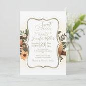 Lazy sloth sleeping on a branch cartoon einladung (Stehend Vorderseite)